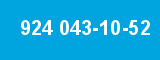 924 043-10-52 924 043-10-52